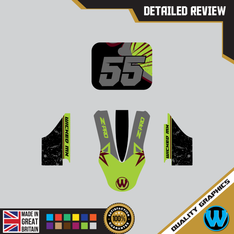 Honda CRF 50 2013 &#8211; 2023 Motocross Graphics |  MX Decals Kit Newz Green