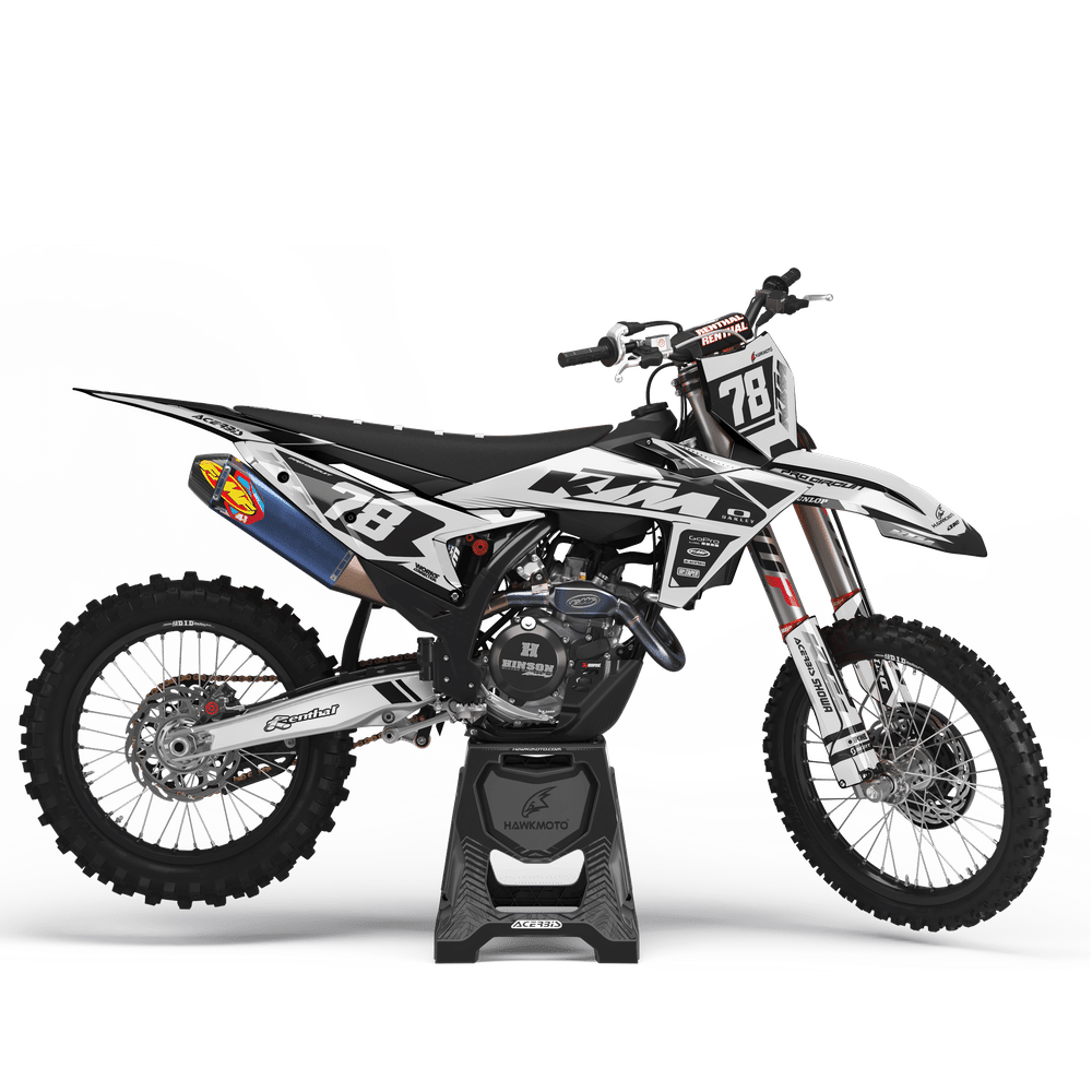 KTM SXF 450 MX Motocross Graphics Kit 2023 – Ice - wickedmx.com