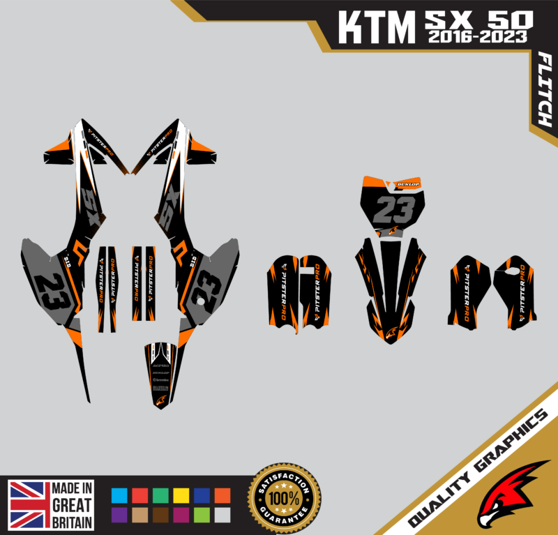 MX Graphics Kit For KTM  SX50 50SX 2016 &#8211; 2023  Flitch Org