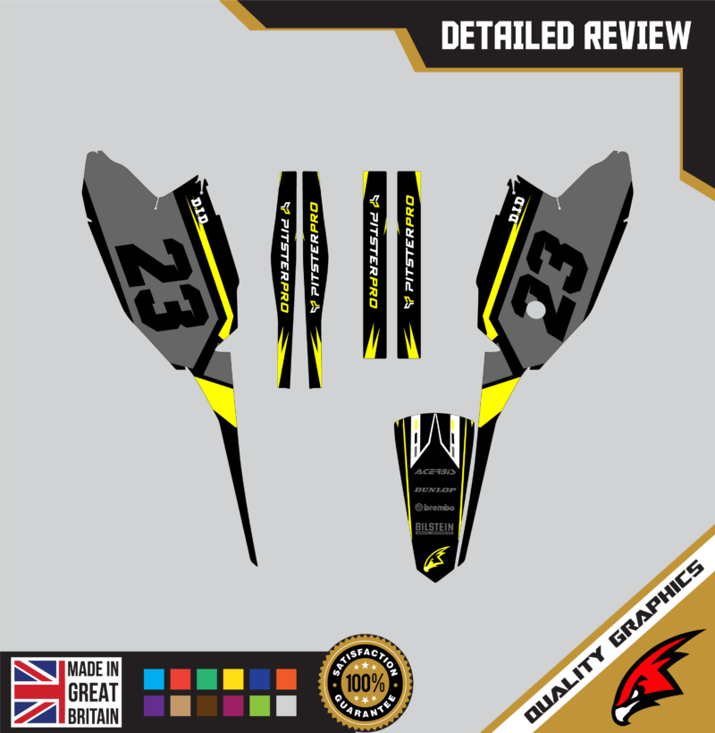 MX Graphics Kit For KTM  SX50 50SX 2016 &#8211; 2023  Flitch Yellow