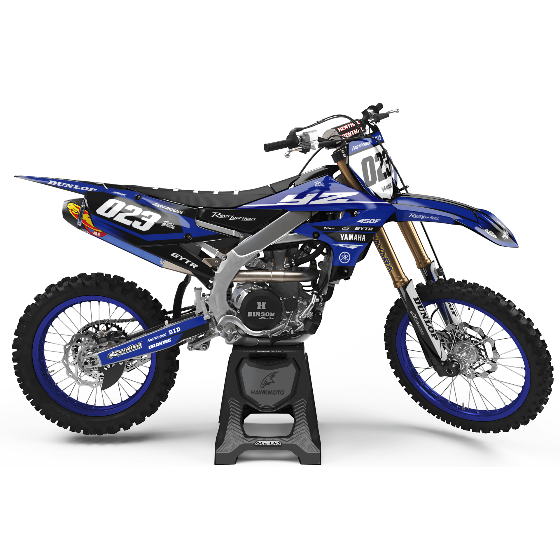 Wicked MX Graphics Kit For Yamaha PW, YZ, YZF, WR, WRF, TTR 50/65/85/110/125 - Customizable