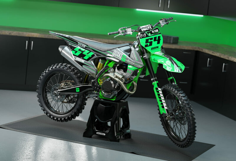 Wicked MX Graphics Kit: Fits  SX SXF EXC 65 85 125 150 250 300 350 450  &#8211; Green Stuff