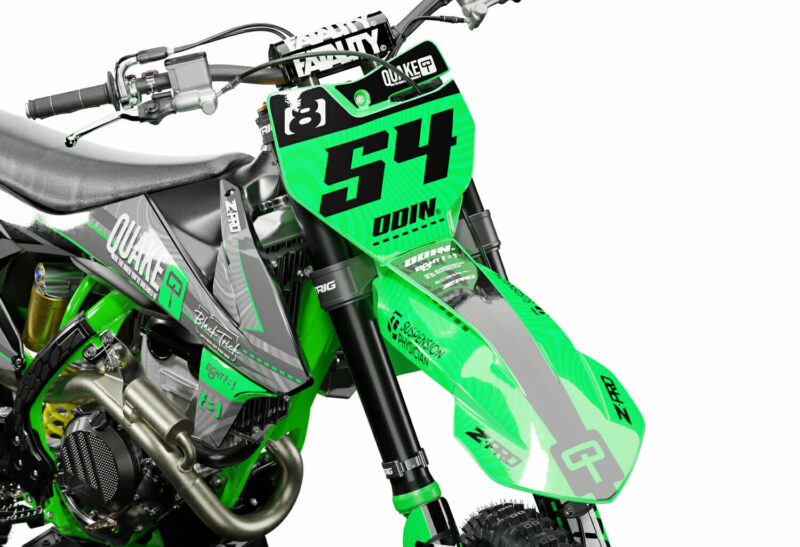 Wicked MX Graphics Kit: Fits  SX SXF EXC 65 85 125 150 250 300 350 450  &#8211; Green Stuff