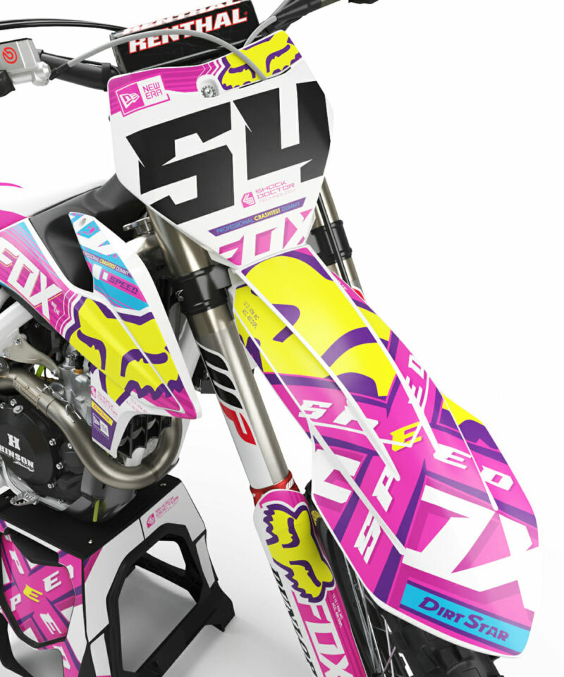 Wicked MX Graphics Kit: Fits  SX SXF EXC 65 85 125 150 250 300 350 450  &#8211; Pink Fox