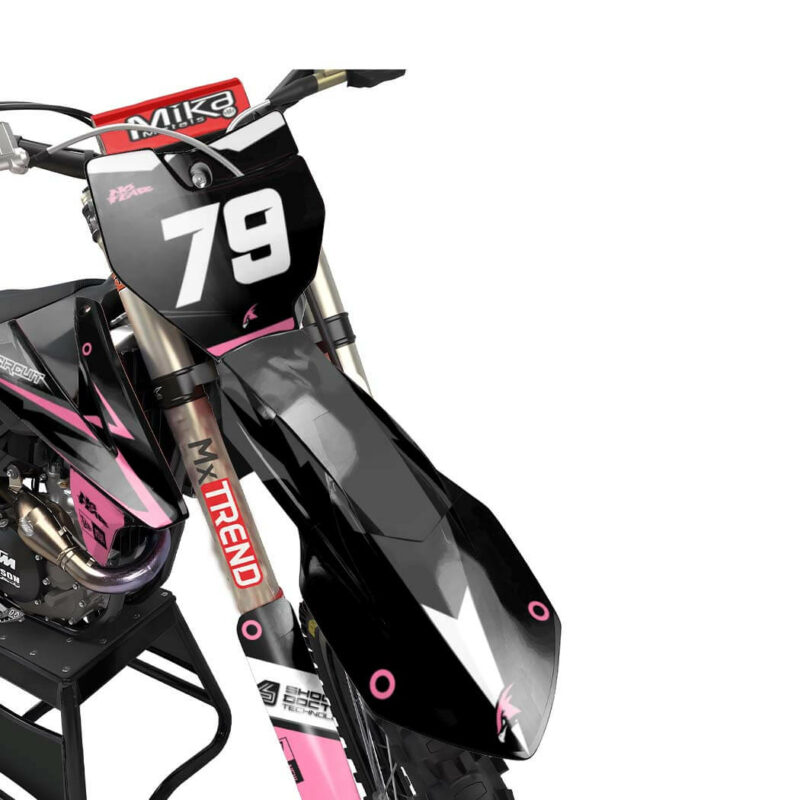 Wicked MX Graphics Kit: Fits  SX SXF EXC 65 85 125 150 250 300 350 450  &#8211; Shever Pink