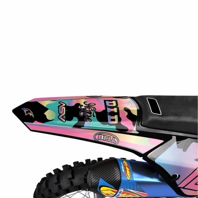 Wicked MX Graphics Kit: Fits  SX SXF EXC 85 125 150 250 300 350 450  Tornado Rainbow