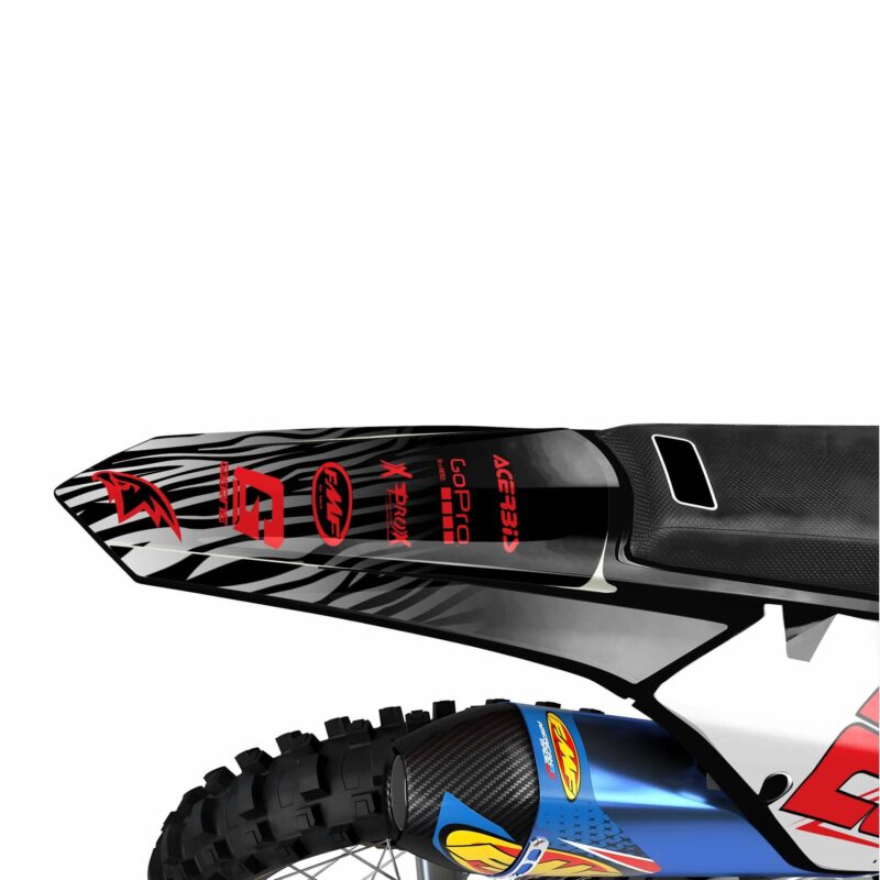 Wicked MX Graphics Kit: Fits  SX SXF EXC 85 125 150 250 300 350 450  Fatality Red