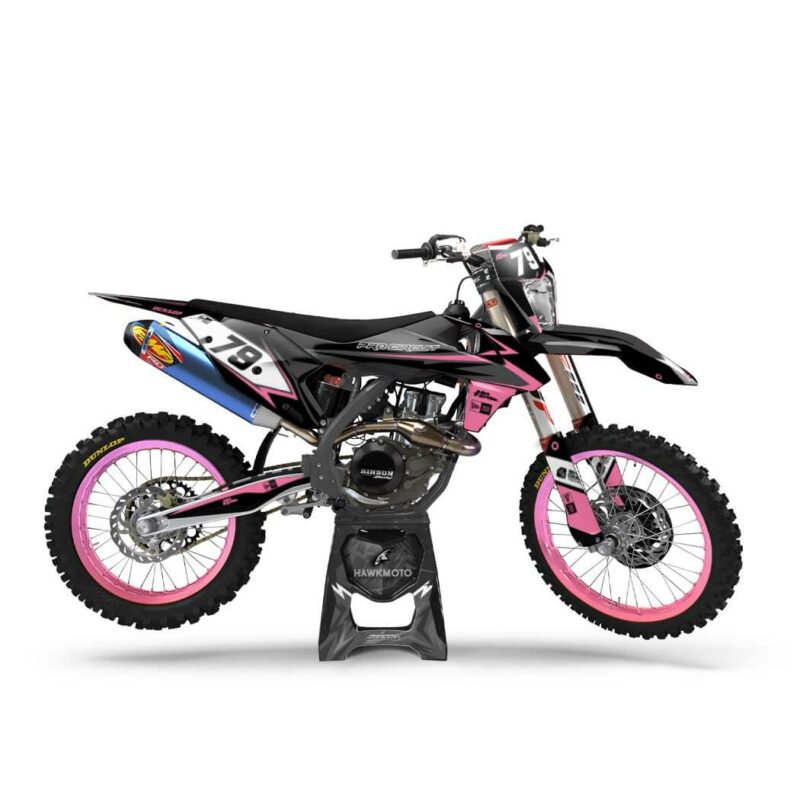 Wicked MX Graphics Kit: Fits  SX SXF EXC 65 85 125 150 250 300 350 450  &#8211; Shever Pink