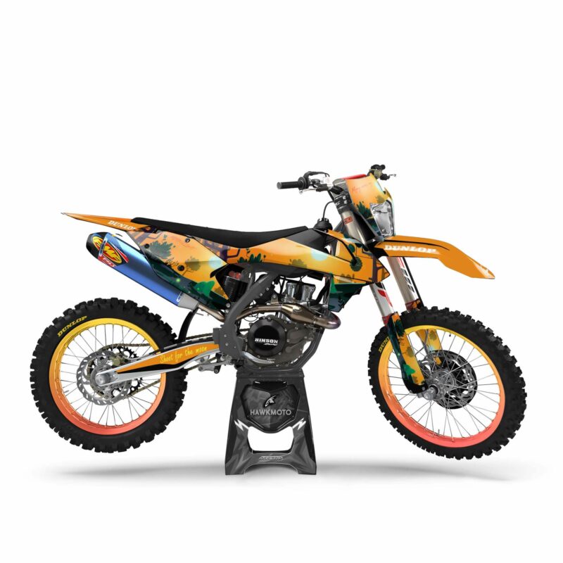 MX Motocross Graphics Kit Wicked MX Graphics Kit: Fits  All Models All Years- Moonlight Orange