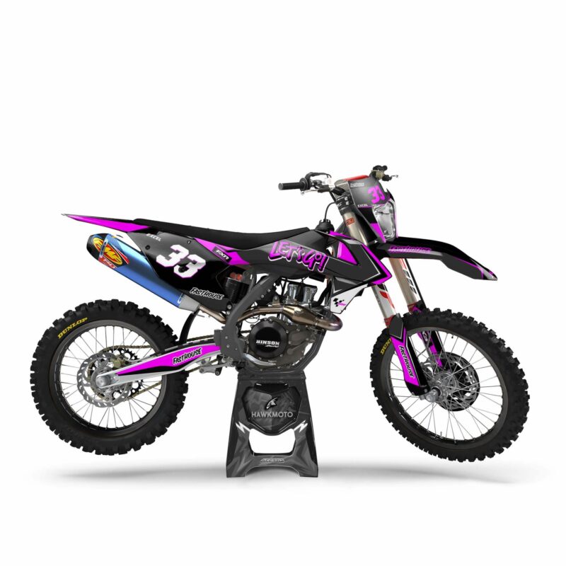 Wicked MX Graphics Kit: Fits  SX SXF EXC 85 125 150 250 300 350 450  Togle Purple