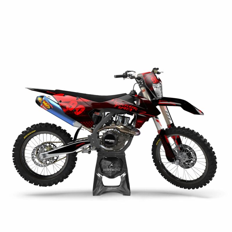 MX Motocross Graphics Kit Wicked MX Graphics Kit: Fits  All Models All Years- Grill Red