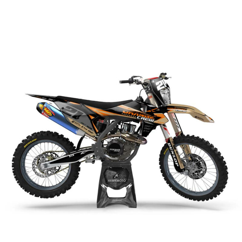 Wicked MX Graphics Kit: Fits  SX SXF EXC 65 85 125 150 250 300 350 450  &#8211; Orange Crew Tan