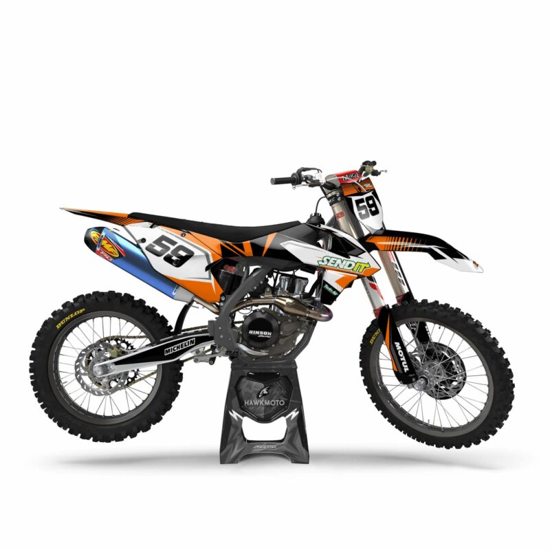 Wicked MX Graphics Kit: Fits  SX SXF EXC 85 125 150 250 300 350 450  Brute Orange