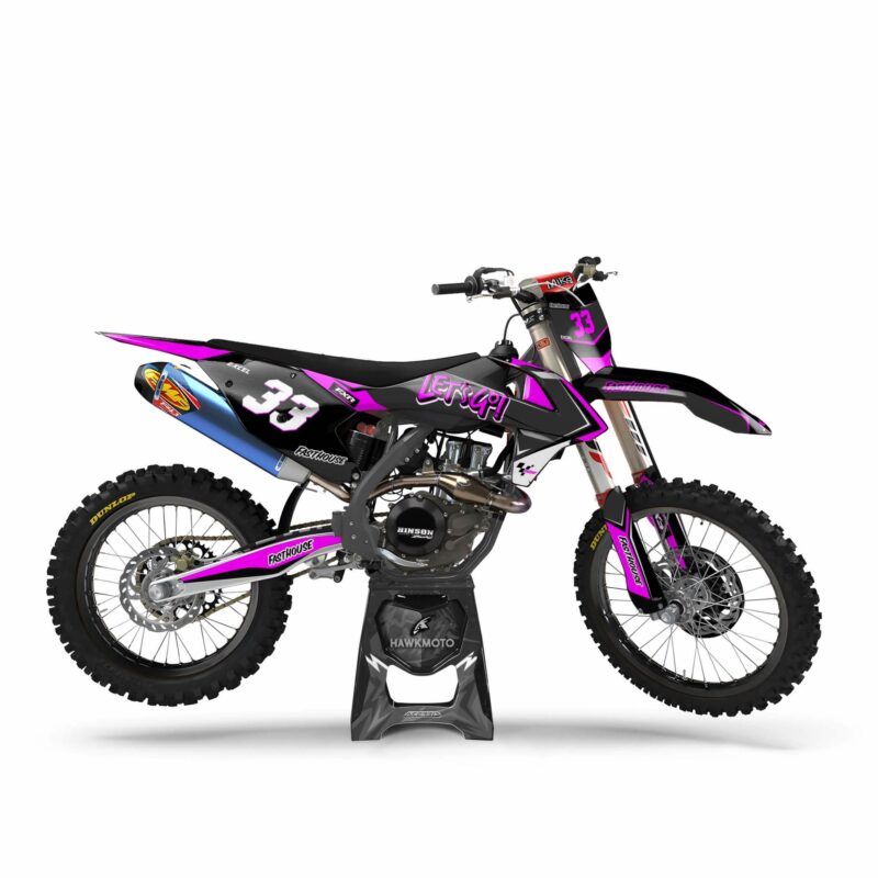 Wicked MX Graphics Kit: Fits  SX SXF EXC 85 125 150 250 300 350 450  Togle Purple