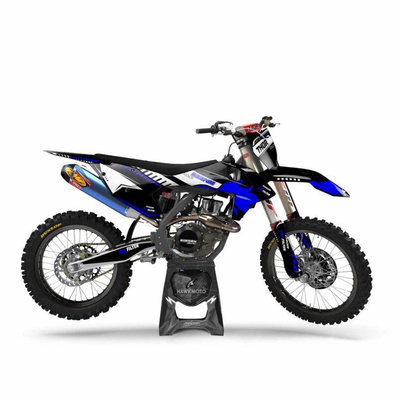 Wicked MX Graphics Kit: Fits  SX SXF EXC 85 125 150 250 300 350 450  Break It Blue