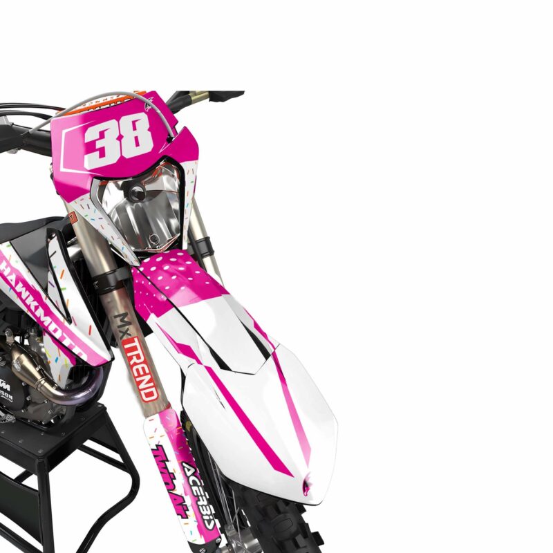 Wicked MX Graphics Kit: Fits  SX SXF EXC 85 125 150 250 300 350 450  Nutfair Pink