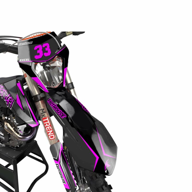 Wicked MX Graphics Kit: Fits  SX SXF EXC 85 125 150 250 300 350 450  Togle Purple