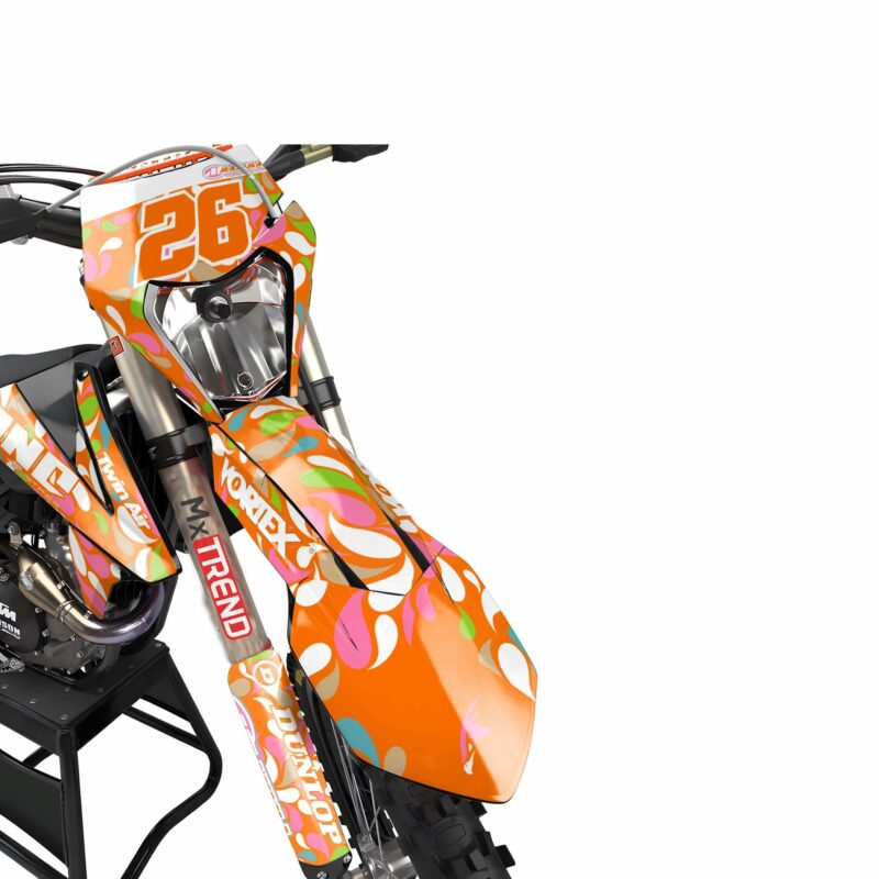 Wicked MX Graphics Kit: Fits  SX SXF EXC 85 125 150 250 300 350 450  Cavalier Orange