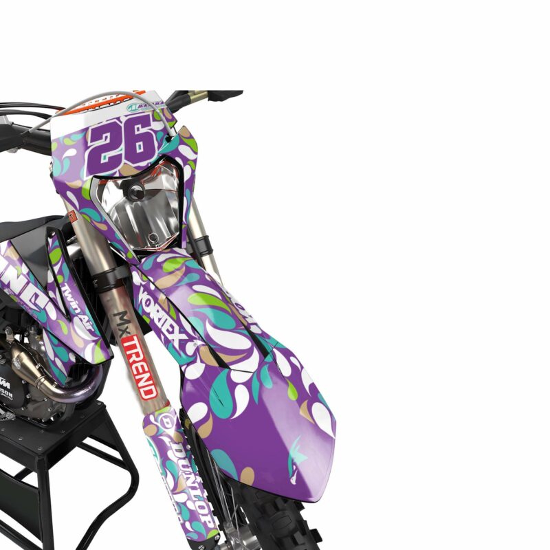 Wicked MX Graphics Kit: Fits  SX SXF EXC 85 125 150 250 300 350 450  Cavalier Purple