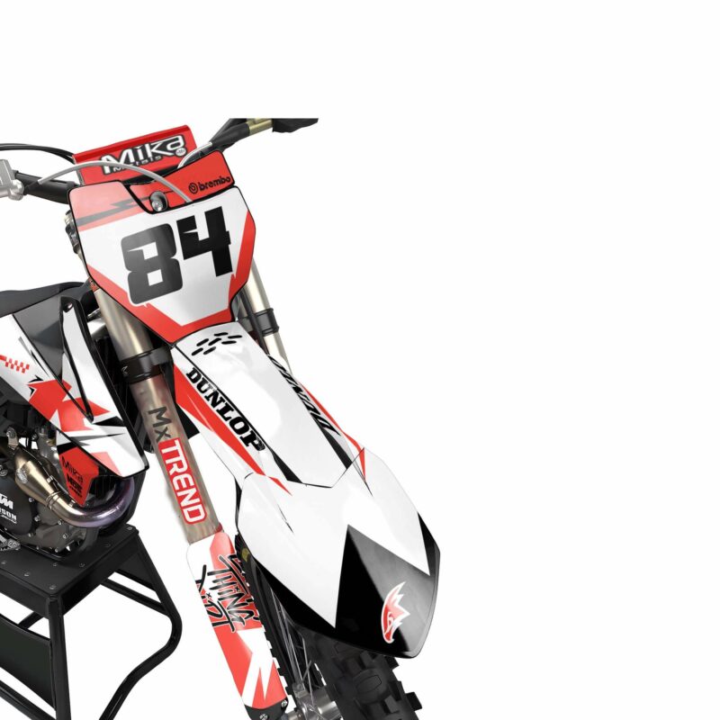 Wicked MX Graphics Kit: Fits  SX SXF EXC 85 125 150 250 300 350 450  Do It Red