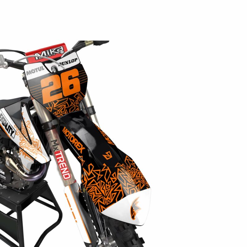 Wicked MX Graphics Kit: Fits  SX SXF EXC 85 125 150 250 300 350 450  Fatality Orange