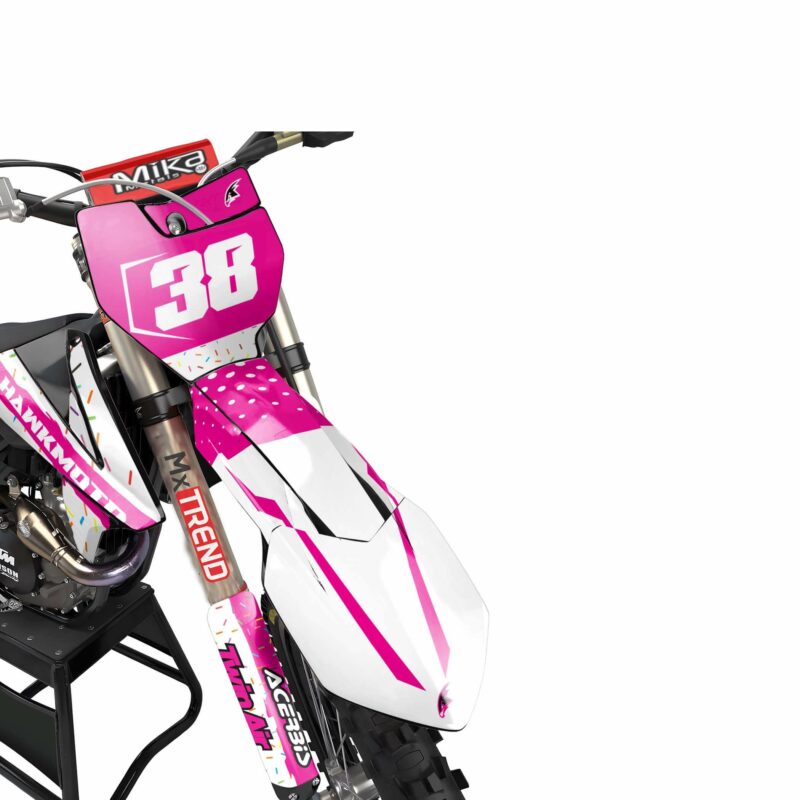 Wicked MX Graphics Kit: Fits  SX SXF EXC 85 125 150 250 300 350 450  Nutfair Pink