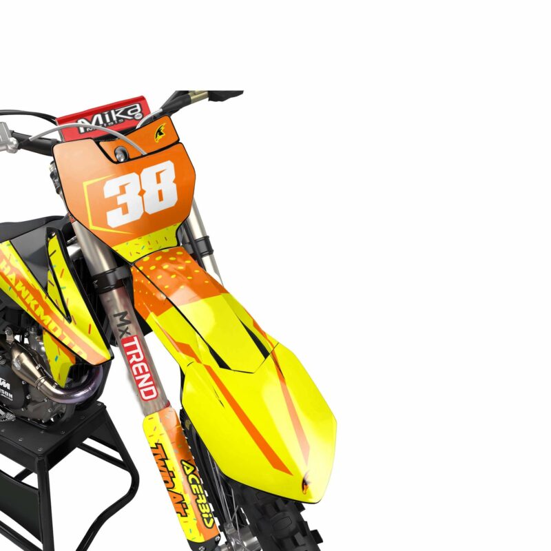 Wicked MX Graphics Kit: Fits  SX SXF EXC 85 125 150 250 300 350 450  Nutfair Orange