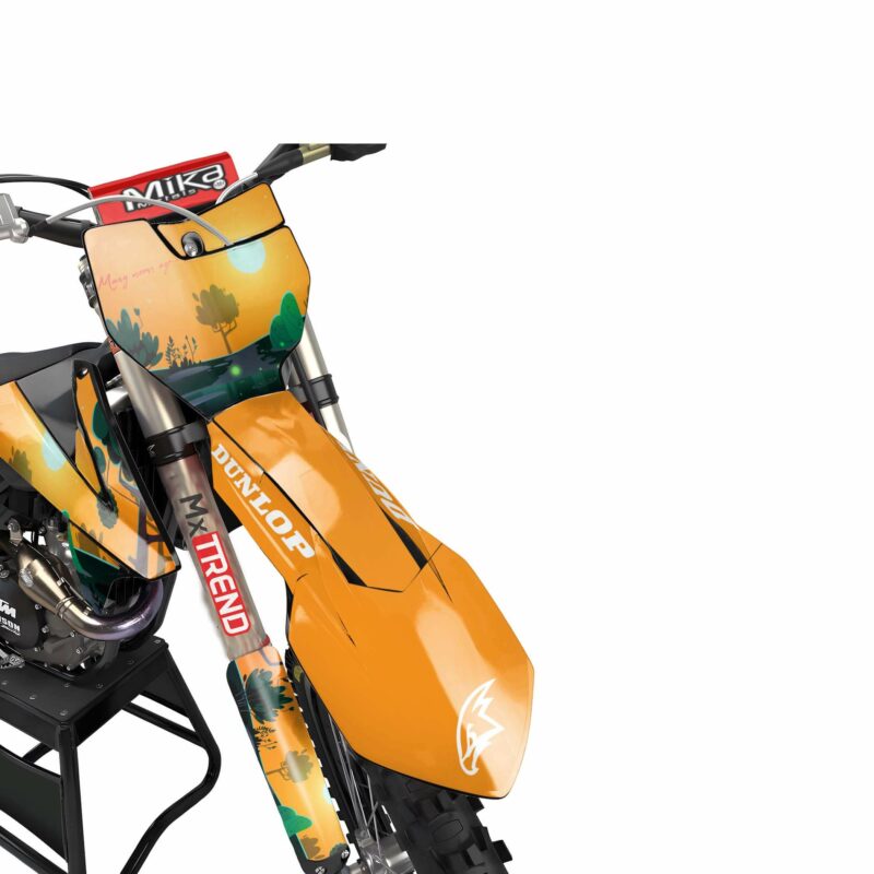 MX Motocross Graphics Kit Wicked MX Graphics Kit: Fits  All Models All Years- Moonlight Orange