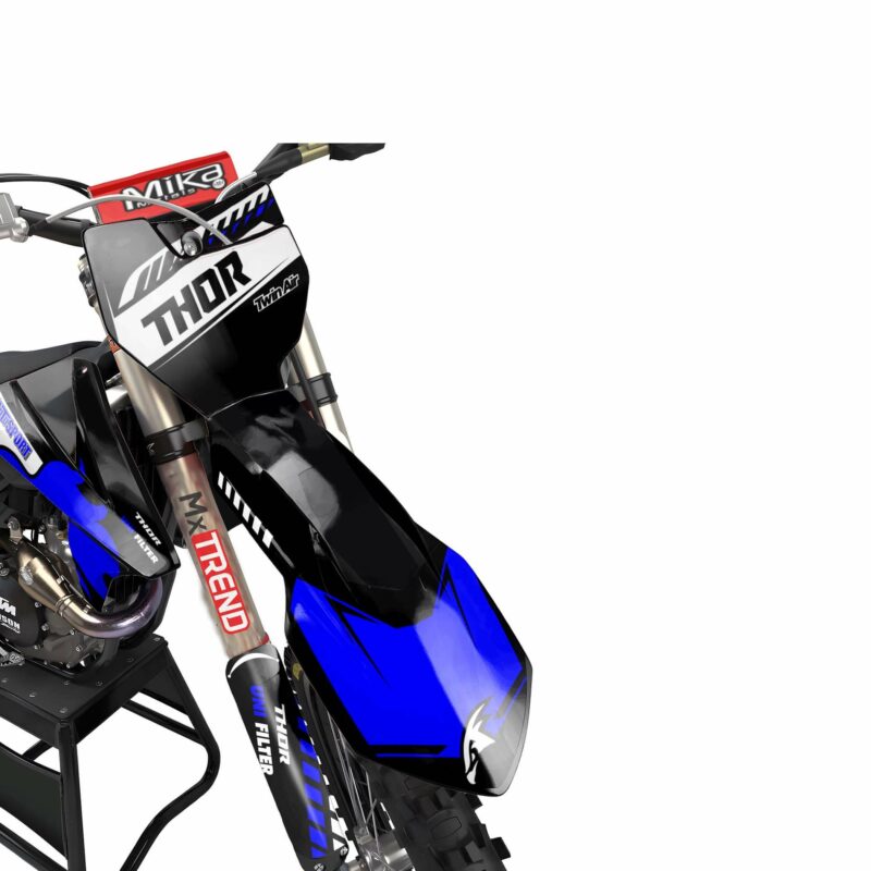 Wicked MX Graphics Kit: Fits  SX SXF EXC 85 125 150 250 300 350 450  Break It Blue