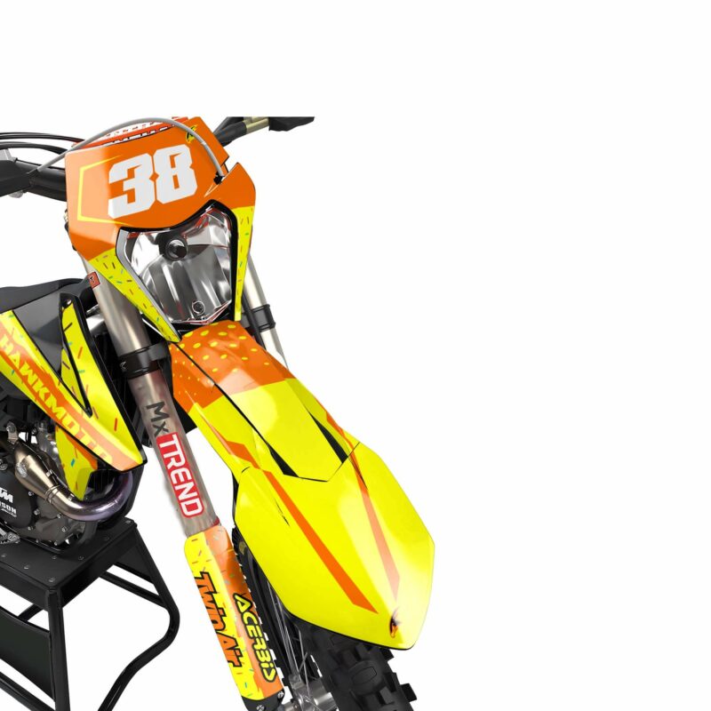 Wicked MX Graphics Kit: Fits  SX SXF EXC 85 125 150 250 300 350 450  Nutfair Orange