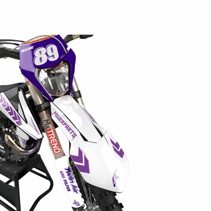 Wicked MX Graphics Kit: Fits  SX SXF EXC 85 125 150 250 300 350 450  Cool Purple