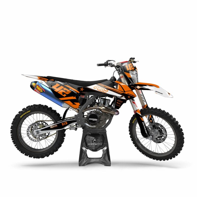 Wicked MX Graphics Kit: Fits  SX SXF EXC 85 125 150 250 300 350 450  Athena Orange