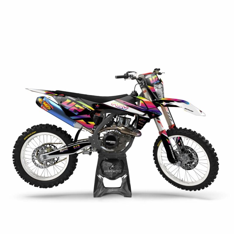 Wicked MX Graphics Kit: Fits  SX SXF EXC 85 125 150 250 300 350 450  Athena Rainbow