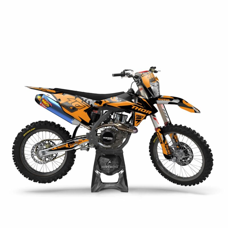 Wicked MX Graphics Kit: Fits  SX SXF EXC 85 125 150 250 300 350 450  Tornado Orange