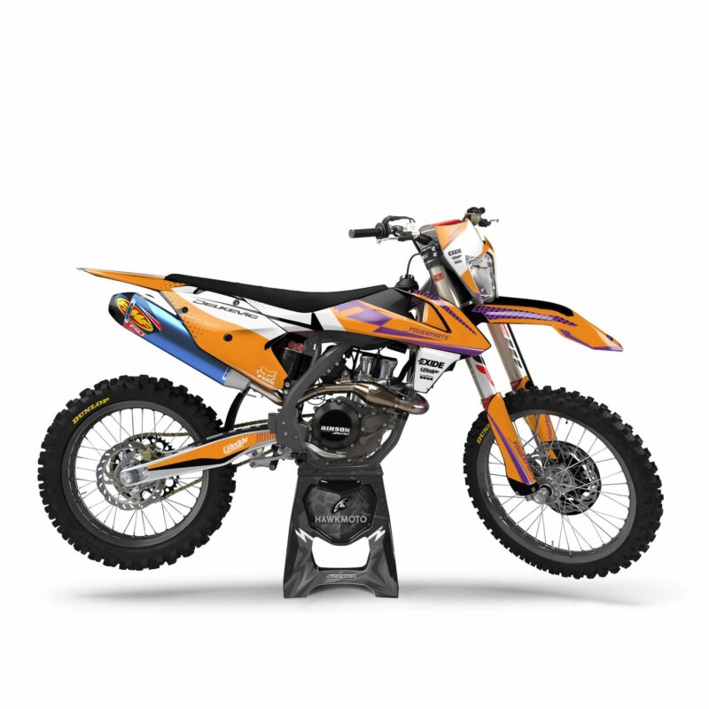 Wicked MX Graphics Kit: Fits  SX SXF EXC 85 125 150 250 300 350 450  Rangers Orange