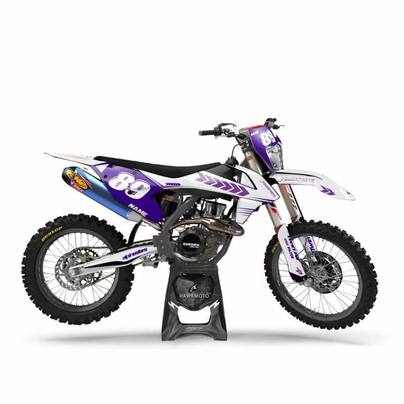 Wicked MX Graphics Kit: Fits  SX SXF EXC 85 125 150 250 300 350 450  Cool Purple