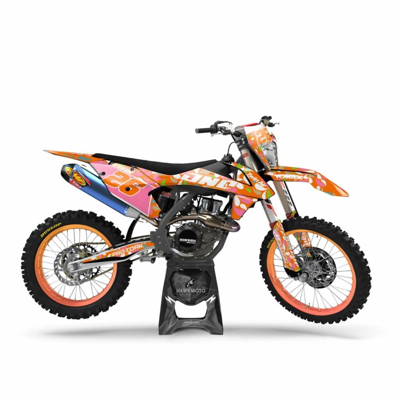 Wicked MX Graphics Kit: Fits  SX SXF EXC 85 125 150 250 300 350 450  Cavalier Orange