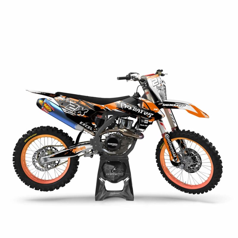 Wicked MX Graphics Kit: Fits  SX SXF EXC 85 125 150 250 300 350 450  Knight Orange