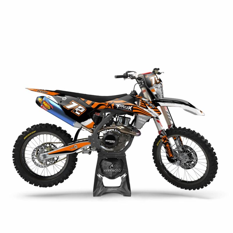 Wicked MX Graphics Kit: Fits  SX SXF EXC 85 125 150 250 300 350 450  Fasti Orange