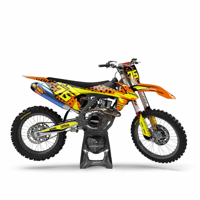 MX Motocross Graphics Kit Wicked MX Graphics Kit: Fits  All Models All Years  &#8211; Elmo Orange