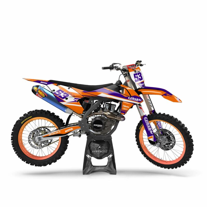 Wicked MX Graphics Kit: Fits  SX SXF EXC 85 125 150 250 300 350 450  Fluffy Orange