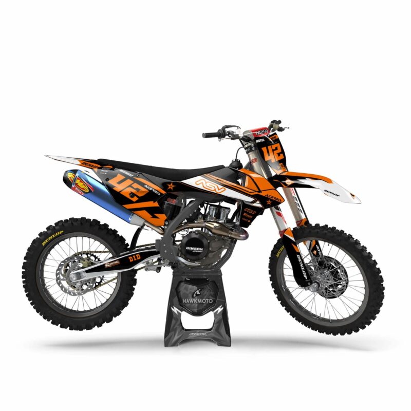 Wicked MX Graphics Kit: Fits  SX SXF EXC 85 125 150 250 300 350 450  Athena Orange