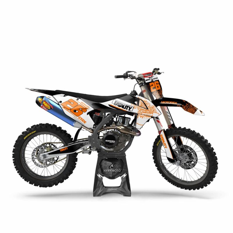 Wicked MX Graphics Kit: Fits  SX SXF EXC 85 125 150 250 300 350 450  Fatality Orange