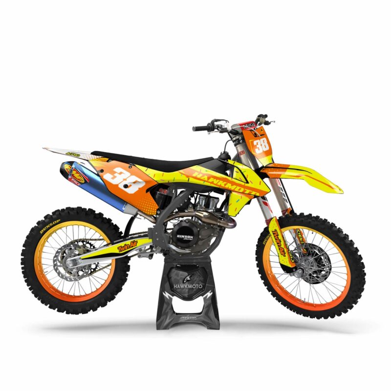 Wicked MX Graphics Kit: Fits  SX SXF EXC 85 125 150 250 300 350 450  Nutfair Orange