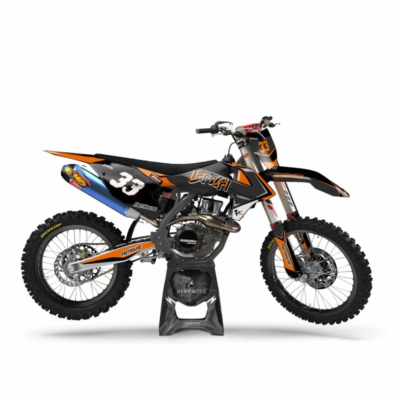 Wicked MX Graphics Kit: Fits  SX SXF EXC 85 125 150 250 300 350 450  Togle Orange