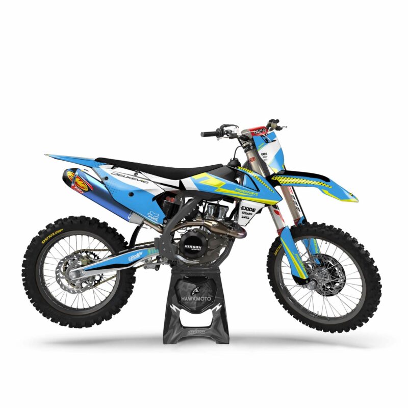 Wicked MX Graphics Kit: Fits  SX SXF EXC 85 125 150 250 300 350 450  Rangers Blue