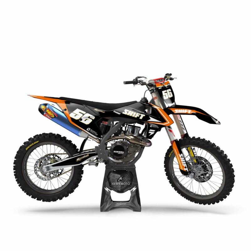 Wicked MX Graphics Kit: Fits  SX SXF EXC 85 125 150 250 300 350 450  Raider Orange