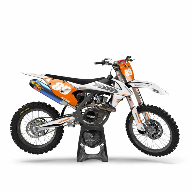 Wicked MX Graphics Kit: Fits  SX SXF EXC 85 125 150 250 300 350 450  Cool Orange