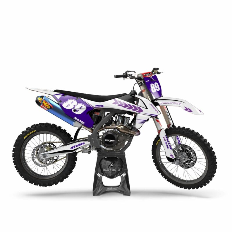 Wicked MX Graphics Kit: Fits  SX SXF EXC 85 125 150 250 300 350 450  Cool Purple