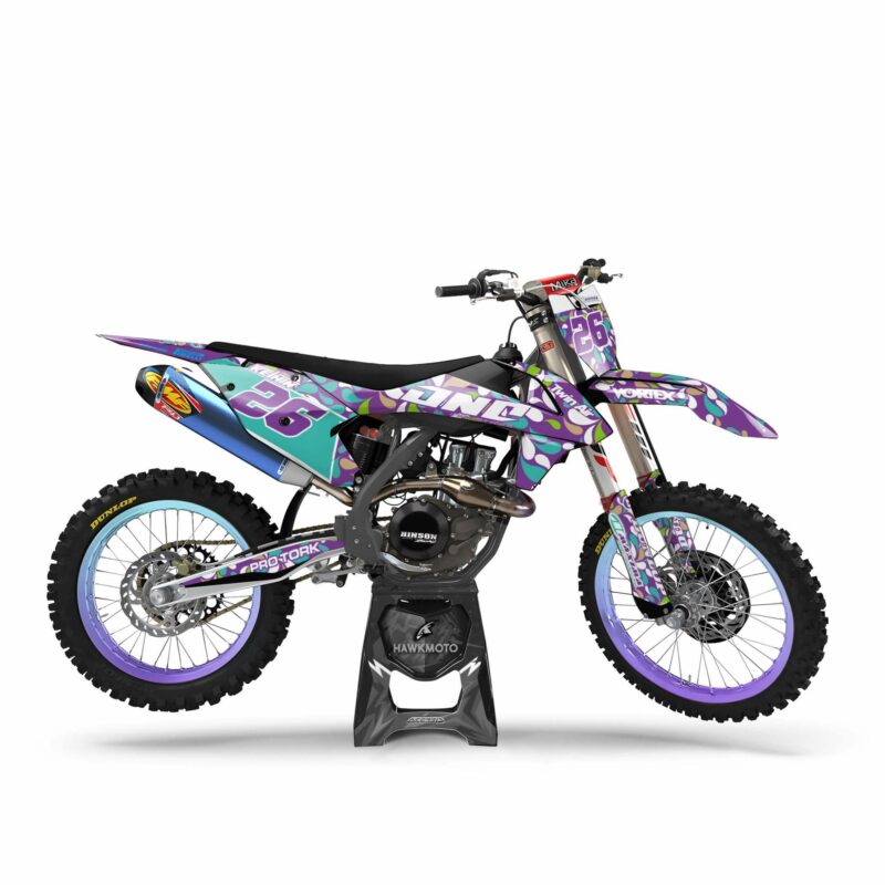 Wicked MX Graphics Kit: Fits  SX SXF EXC 85 125 150 250 300 350 450  Cavalier Purple